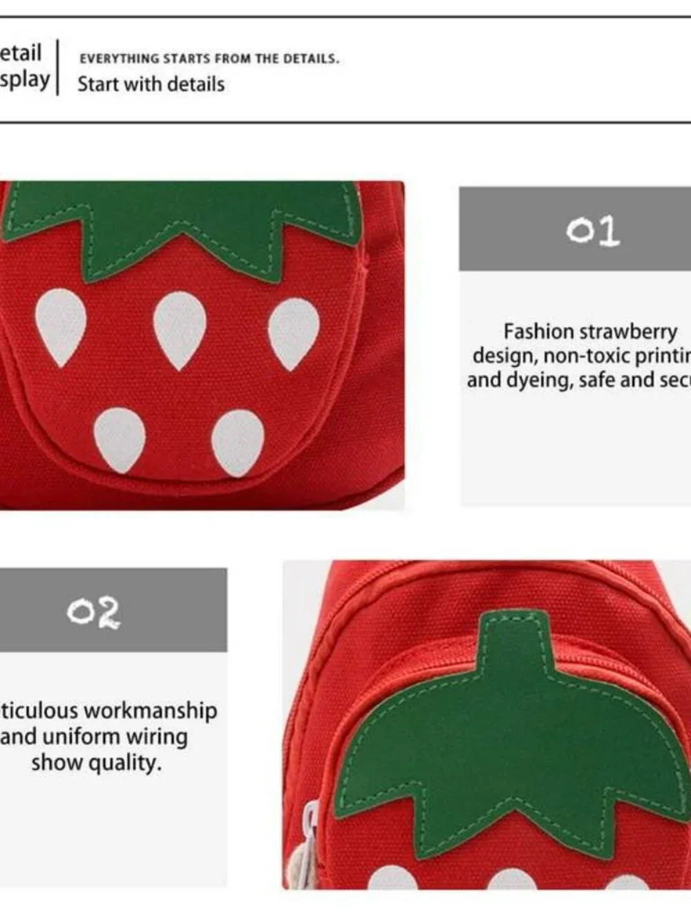 Strawberry Crossbody Shoulder Sling Bag